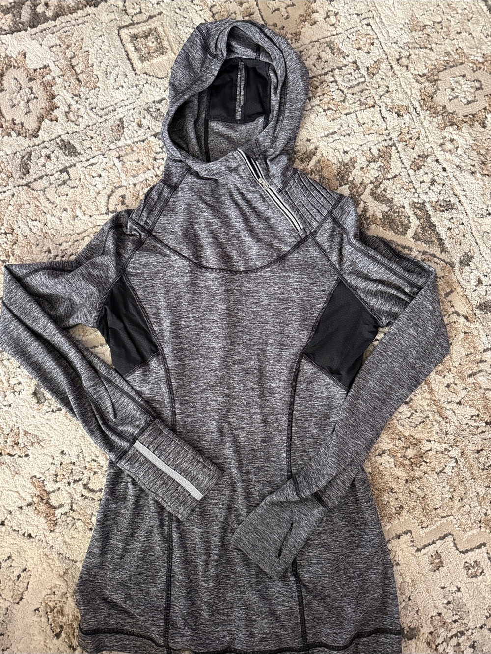 lululemon athletica Heathered Gray Hooded Pullover
